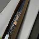 YNL Tension Curtain Rod No Drilling, 41-122 Inch Long Heavy Duty Shower Curtain Rod, One-Click Adjustable Tension Rods for Bathroom/Patio/Window, Outdoor Rods, Renter Friendly, Non-Slip, Black