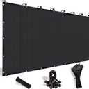 Shade&Beyond 90% Sun Shade Cloth with Grommets, 6' X 8' Pergola Shade Cover Canopy, Mesh Tarp Sun Screens for Patio, Outdoor, Garden, Backyard, Black