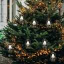 Amosfun 10pcs Miniature Kerosene Lamp Decor Vintage Style Hanging Light Ornament for Xmas Halloween Home Decoration Retro Design (As Shown 2)