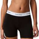 Calvin Klein Women's Modern Cotton Boxer Brief (Medium, Black)