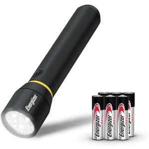 Energizer LED Flashlight Vision PRO, Ultra Bright 1000+ Lumens, IPX4 Water Resistant, Aircraft-Grade Aluminum LED Light, Rugged Metal Flash Light for Outdoors, Emergency Power Outage, Black