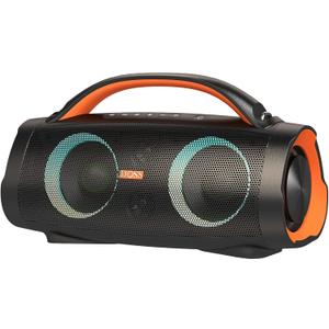 DOSS Extreme Boom Pro 100W Loud Outdoor Speaker, 2+2 Channel, IPX6 Waterproof, Bluetooth 5.3, 20H Playtime, Dynamic RGB Lights, Portable Speaker for Camping, Beach, Pool, Working Outside - Orange