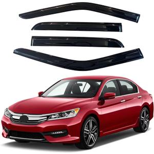 IG Window Visors Fit for 2008-2017 Honda Accord, Out-Channel Rain Guards Vent Wind Deflectors 4PC, Car Accessories for 08-17 Accord (Sedan Only)