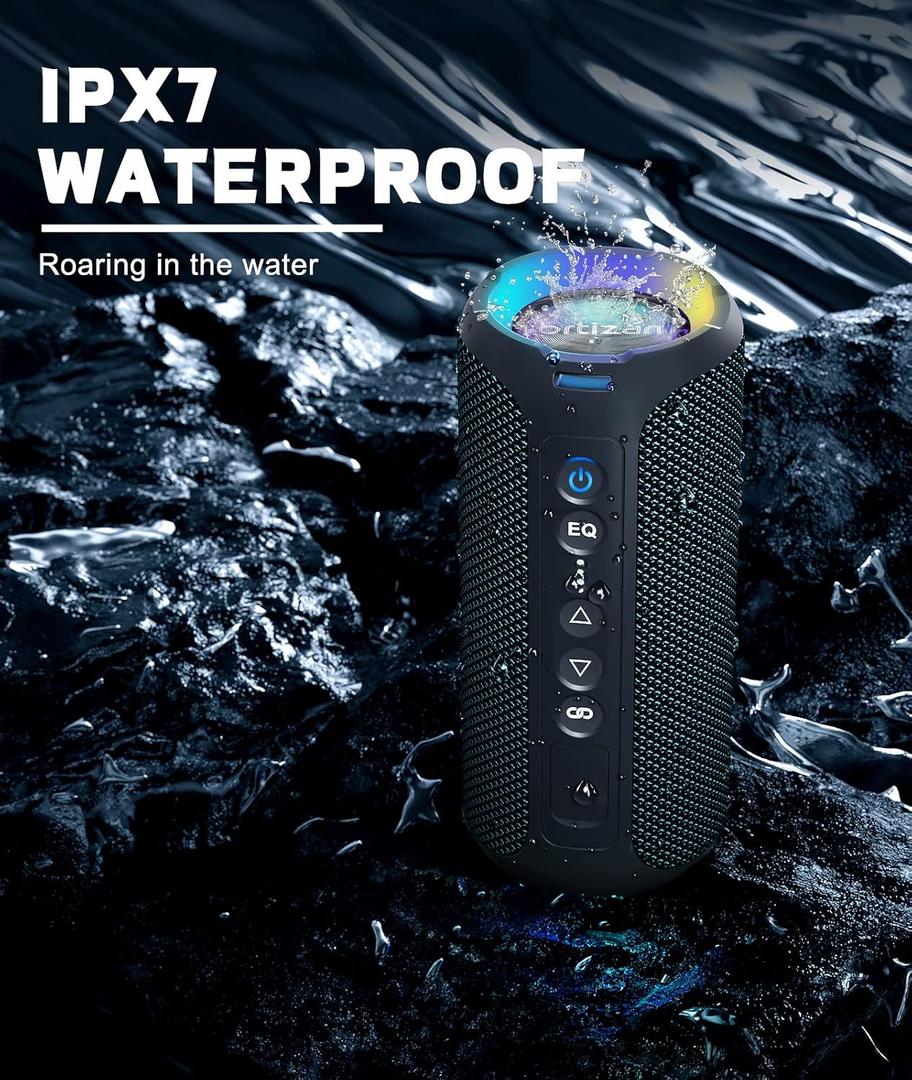 Ortizan X10 Black & X8 Pro Portable Bluetooth Speaker, IPX7 Waterproof Wireless Speaker with Loud Stereo Sound (Notice: This Bundled Product Does Not Support TWS Pairing)
