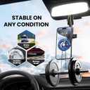 Magnetic Phone Holder for Car, Rear View Mirror Phone Holder, 360 Rotating Car Phone Mount, Compatible with iPhone 17/16/15/14/13/12 Series and All Phones with Magsafe Case or Metal Ring