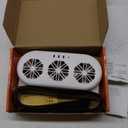 Car Solar Powered Exhaust Fan Car Window Exhaust Fans Vehicle Ventilation Fan Auto Air Vent Cool Fan Cooler Ventilation System Radiator Cooling Fans with Three Air Outlets, White
