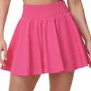 THE GYM PEOPLE Women's Pleated Tennis Skirts Athletic Skorts with Pockets | Soft breathable, High waist wide waistband, Built-in shorts, 2 side pockets, For tennis, golf and pickleball (S)