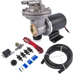 28146 12 Volt Electric Vacuum Pump Kit 18" to 22" Electrical Vacuum Pump for Brake w/Installation Kit Brake Booster Vacuum Pump