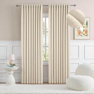 MIULEE Pink Faux Linen Blackout Curtain 90 Inch Long 2 Panels Set Rod Pocket/Back Tab/Pinch Pleated Room Darkening Textured Black Out Track Drapes for Bedroom Living Room