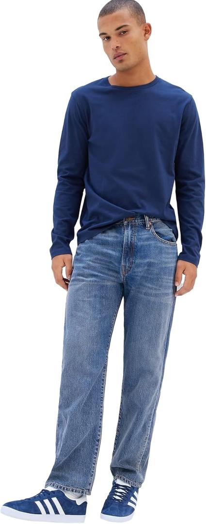 GAP Mens Original Straight Fit Jeans, Medium Wash, 36W x 34L US
