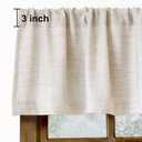 2 Pack Faux Linen Valance for Windows Kitchen Living Room Valances Rod Pocket Farmhouse Country Rustic Bathroom Small Window Treatment (54x15 inch, Natural)