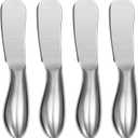 WoneNice 4-Piece Spreader Knife Set, Stainless Steel for Cheese Butter Jam, Dishwasher Safe Kitchen & Serving Utensils, Gift for Wedding Housewarming Christmas