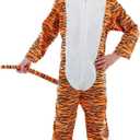 fun shack Tiger Costume for Kids, Boys and Girls Tiger Outfit, Youth Tiger Dress Up Costume for Parties and Halloween (Small)