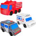 Bath Toys for Toddlers 1-3 - Toy Car Mold Free Baby Bath Toys for Infants 6-12 Months No Hole Bath Toys for Babies Toddlers Bathtub Toys Pool Toys Bath Toys for Kids Ages 1-3 Water Toys for Kids