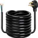 15FT 10 AWG 3 Prong Replacement Power Cord with N6-30P Plug, Heavy Duty 30AMP 250V Extension Cable with Pigtail Open Wiring End - Suitable for TEMPWARE 5000W Electric Garage Heater
