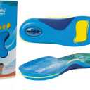 Kids Arch Support Insoles - Plantar Fasciitis Orthotic Inserts for Children with Arch Pain, Flat Feet, Foot Pronation- Shock Absorption - Ideal for Active Child (10.5-13 Toddler (19cm), Light Blue)