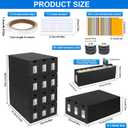 Trading Card Storage Box for 12000+, Card Deck Box for MTG Commander Display, Card Organizer Box with 48 Card Dividers, Labels & Tapes, Compatible with TCG, PTCG, MTG and Sport Cards