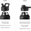 Simple Modern Water Bottle with Straw and Chug Lid Vacuum Insulated Stainless Steel Metal Thermos Bottles | Reusable Leak Proof BPA-Free Flask for Sports Gym | Summit Collection | 32oz, Midnight Black