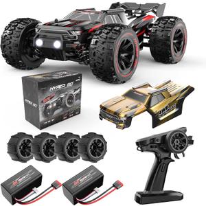 HYPER GO H14BM V3 1/14 Brushless RC Cars for Adults Fast 50 mph, RC Trucks 4X4 Offroad Waterproof, Electric Powered High Speed RC Car, Fast Extreme RC Truggy with 3S Battery for Snow Sand