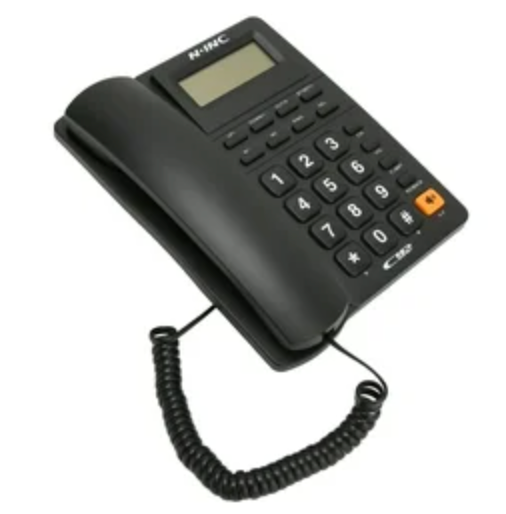 lINE Desk Telephone with Caller ID Display, for Home and Office, Black