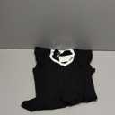 Ezbelle Women's Short Sleeve Ruffle Shirts Sleeveless Tops Knit V Neck Blouse Cropped Tank Sexy Slim Fitted Tops Office Basic Black, Medium