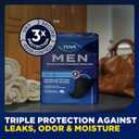 Tena Men Light Incontinence Protective Shield for Men, Bladder Control, Discrete, Light Absorbency, 58 Count