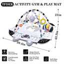 Baby Gym Play Mat, 8-in-1 Tummy Time Mat & Activity Gym, Washable Ball Pit, Infant Play Mat with Detachable Toys for Sensory Exploration and Motor Skill Development