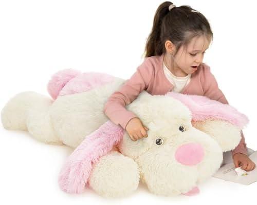 MaoGoLan Giant Stuffed Puppy Dog Big Plush Extra Large Stuffed Animals Soft Plush Dog Pillow for Girls Kids 31 inch