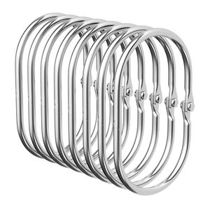 Bathway Chrome Shower Curtain Rings - 12 Pcs Anti-Drop, Rust Proof Metal Shower Hooks for Curtain Rod