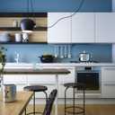 Ismoon 15.7''236''Blue Contact Paper Matte Blue Wallpaper Peel and Stick Removable Self-Adhesive Wallpaper Vinyl Film Paper Shelf Liner for Decorating Wall Table and Door Cabine