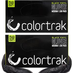 Colortrak Disposable Powder Free Vinyl Gloves, Single-Use, Latex-Free, Powder Free, Ambidextrous, 1 Pack, M