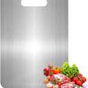 Titanium Cutting Boards for Kitchen, Food Grade 304 Stainless Steel Cutting Board Set for Meat Fruit and Vegetable (13.4 * 9 Inch)