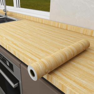 CAX Tan Wood Grain Contact Paper Peel and Stick Wallpaper Kitchen Counter 