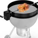 Charkettle Rotisserie Ring Kit with DC Motor and Adapter, Compatible with 22" Weber Kettle Charcoal Grills and Other Similar Size Models