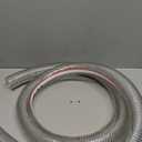 Frienda Heavy Duty Steel Wire Flexible Tubing with Fasteners PVC High Pressure Oil Drain Hose Tube Clear Wire Reinforced for Pond Marine Bilge Pump Garden Pool(6.6 Ft, 1-1/2Inch Id)