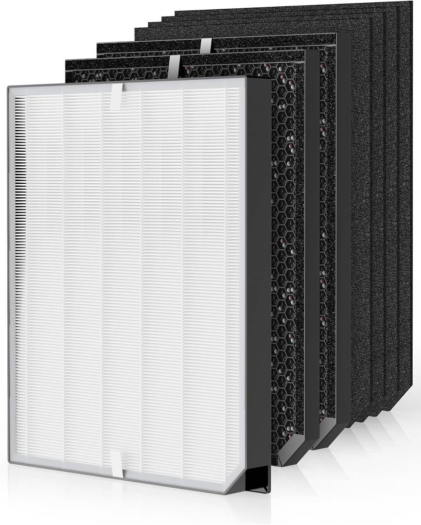 3000 Replacement Filters Compatible with Air Doctor 3000/3500 / 3500i Air Purifiers, Includes 1 High-Efficiency Filter, 2 Carbon Filters, 4 Pre-Filters, Comparable to ADF3001, ADF3002, ADF3003