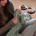 Jumbo Chunky Yarn for Hand Knitting - Super Thick Chenille Chunky Yarn for Crocheting - Extra Soft Bulky Fluffy Blanket Big Yarns 8 Jumbo Pack (27yds,8 oz Each Skein) Black