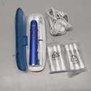 Aquasonic Vibe Series Ultra-Whitening Toothbrush  ADA Accepted Electric Toothbrush - 8 Brush Heads & Travel Case  40,000 VPM Motor & Wireless Charging - 4 Modes w Smart Timer  Sapphire Blue