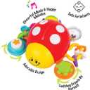 KiddoLab Ladybug Crawling Toy with Fun Sounds, Sliding Rings, Spinning Ball, and Colorful Beads - Develops Cognitive and Motor Skills for 6 Months Plus Babies