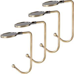 Sunshane 4 Pieces Christmas Stocking Holders Mantel Hooks Hanger Christmas Safety Hang Grip Stockings Clip for Christmas Party Decoration (Bronze)