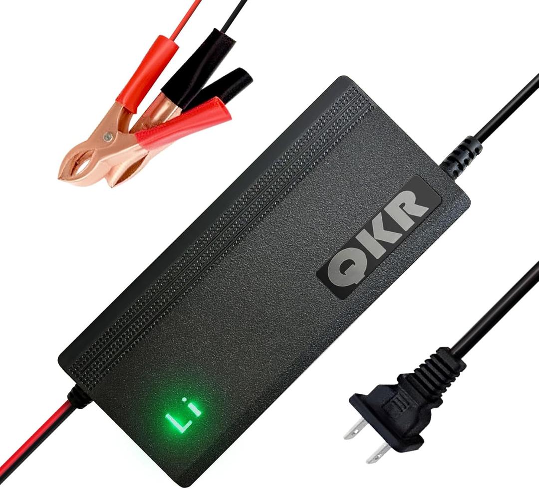 12V Lithium Battery Charger 14.6V 10A LiFePO4 Battery Charger for 12V Lithium Iron Phosphate Battery, Built-in Safety Protections, Support 0V Charging, Fast Charging, Smart Charger with LED Indicator