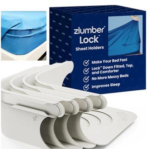 Piahmoiy Bed Sheet Holders for Corners: 4Pcs Fitted Sheet Holder with Locks, Sheet Clips Fits Mattress, Upgrade Sheet Holders Keep Sheets Firm & Tight, Heavy Duty Sheet Fasteners White