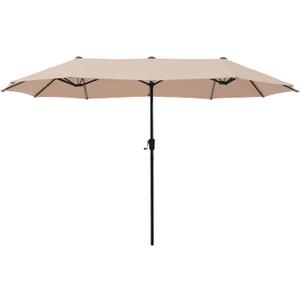 HERA'S PALACE 13 ft Rectangle Patio Umbrellas Large Outdoor Umbrella with Crank Powerful UV Protective Table Umbrella Outdoor Patio for Backyard, Pool, Garden, Deck (Beige)