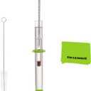 Hydrometer Alcohol Meter Test Kit 0-200 Proof and Tralle Hydrometer, Alcohol Proof Tester for Moonshine, Liquor, Spirits with Glass Test Jar Cleaning Brush Microfiber Cloth