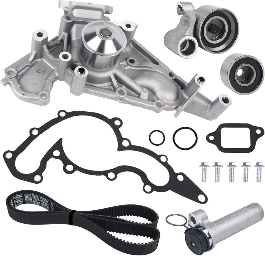 TKT-021 Timing Belt Kit w/Water Pump Replacement for Toyota 4Runner Tundra Sequoia Lexus GX470 LX470 GS LS SC 400 430 4.7L 2002-2009 Part 16100-09201 13568-09070 GELUOXI