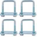 4 Pack 2.5inch Leaf Spring Clamp Kit, U-Bolts Kits for Truck/Boat Trailer/Ski Boat/Sailboat Trailer, Locks Leaf Springs Together for Stabilizing,Provides Better Control of Axle Torque