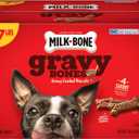 Milk-Bone Gravy Bones Dog Treats with 4 Savory Meat Flavors Coated in Gravy, 7 Pound