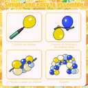 Blue Yellow Lemon Balloon Garland Arch Kit,Royal Blue Yellow White Balloons for Summer Baby Shower Bridal Wedding Graduation Birthday Lemonade Theme Party Decorations