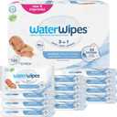 WaterWipes Sensitive+ Newborn & Baby Wipes, 3-In-1 Cleans, Cares, Protects, 99.9% Water, Unscented & Hypoallergenic, 720 Count (12 Packs), Best By December 2026 