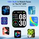 Smart Watch(Answer/Make Call), 1.85'' HD Smartwatch for Men Women, 2025 Fitness Tracker with 100+ Sport Modes, Heart/Sleep Monitor/Pedometer IP68 Waterproof Fitness Watch for Android iOS Metal Black